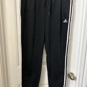 adidas Black Cozy Sweatpants with Logo Tag